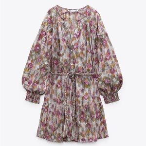 Zara Multicolor Floral Mini Dress